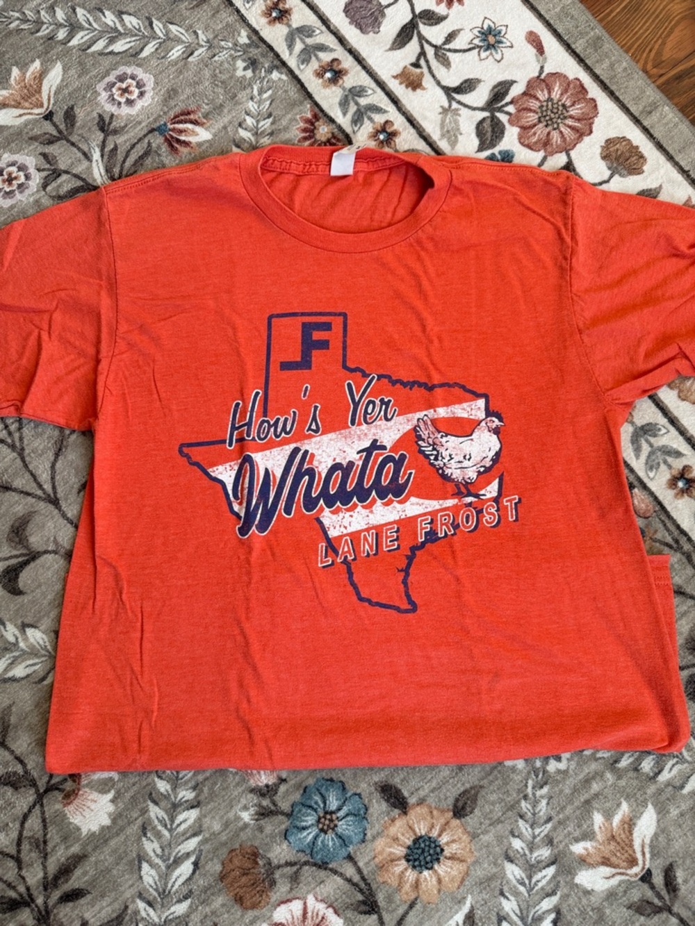 "How's Yer Whata" Short Sleeve Tee - Orange
